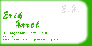 erik hartl business card